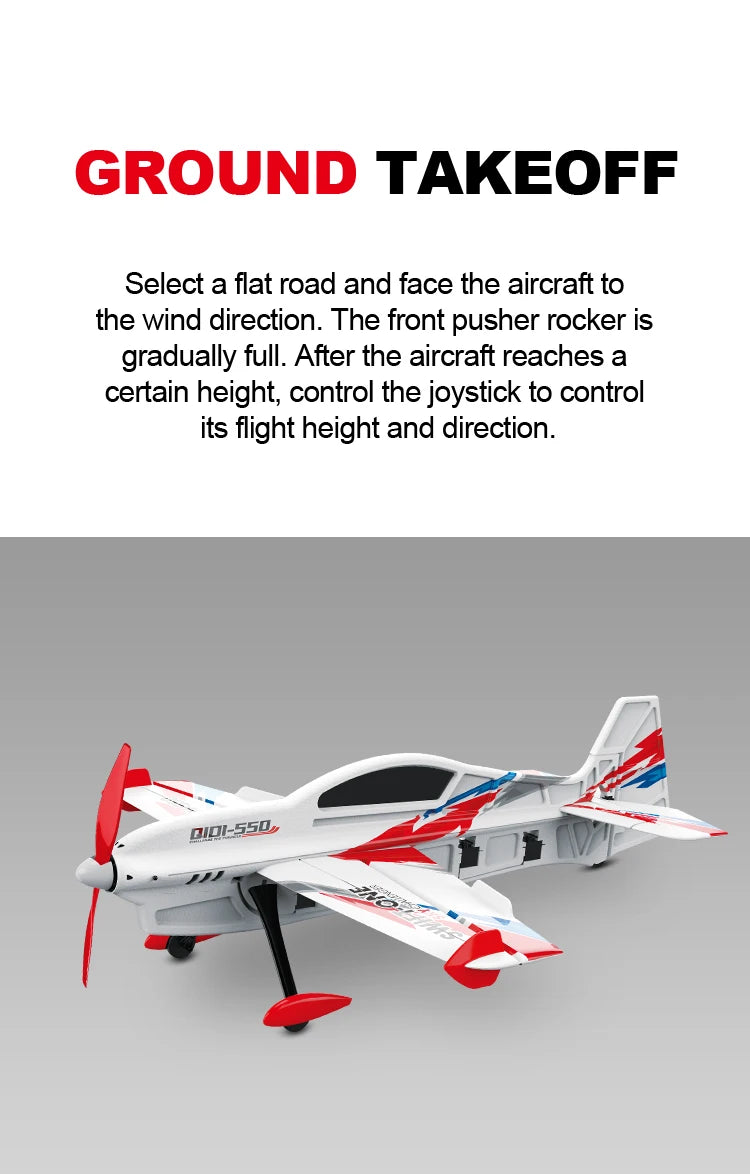 3D Stunt Glider RC Plane Brushless Motor 2.4G Remote Control Aircraft EPP Foam Flight Airplane Toys US Shipping