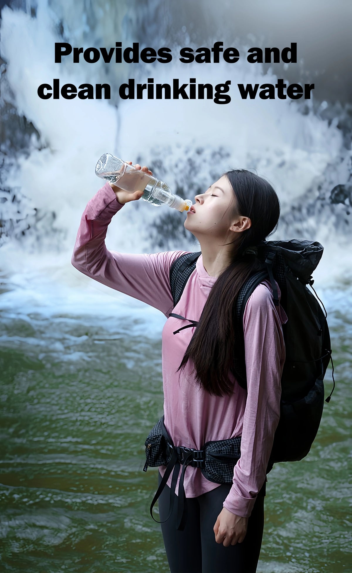 3F UL GEAR Mini Portable Water Filter Bottle Purification  Outdoor Camping, Hiking, Survival & Emergency Use Purifier