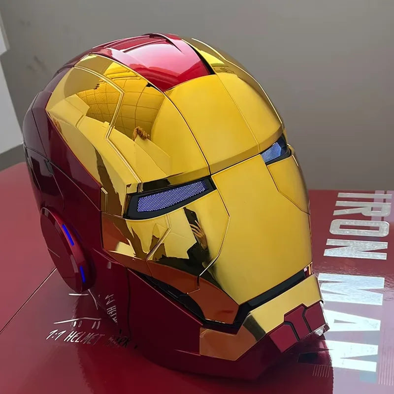 MK5 Iron Man Helmet 1:1 Scale Wearable Electric Auto Open Close Voice Control LED Light Cosplay Mask US Fast Shipping