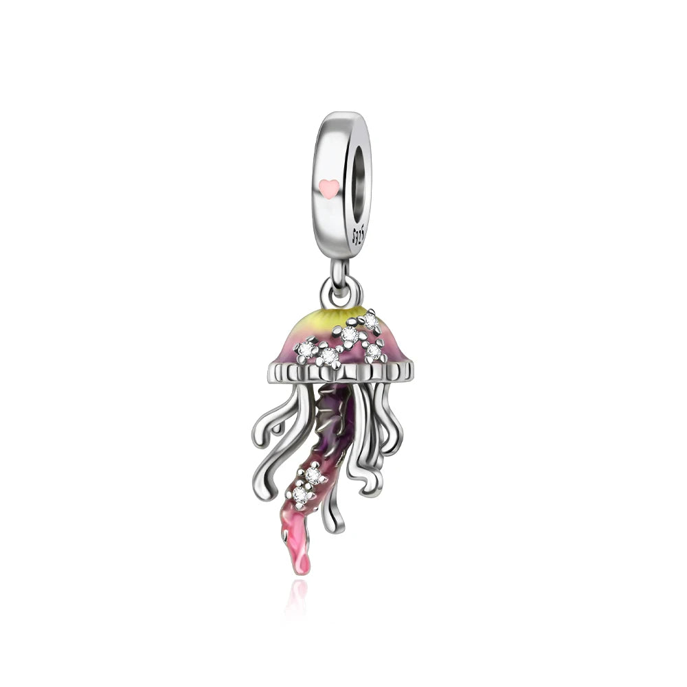 Beautiful 925 Sterling Silver Puppy Cat Swallow Raccoon Giraffe Animal Pendant Fit DIY Bracelet Necklace Package Jewelry Gifts