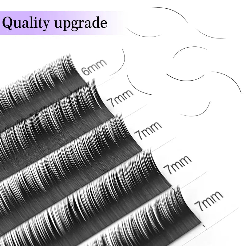 SENSE LASHES 6 Rows Lower Lashes 5-7mm Mix Individual Bottom Eyelashes Extension B Curl Natural Short Eyebrow Under Eyelash