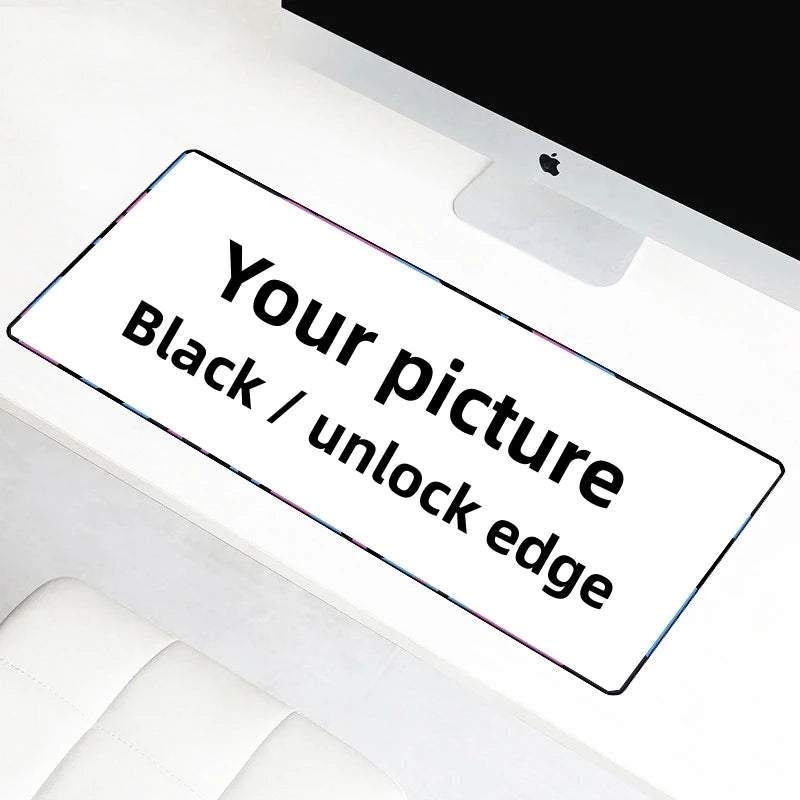 Custom Mousepad 900x400 1200x600 Anime Gaming Mouse pad xxl Black Lock edge / Unlock