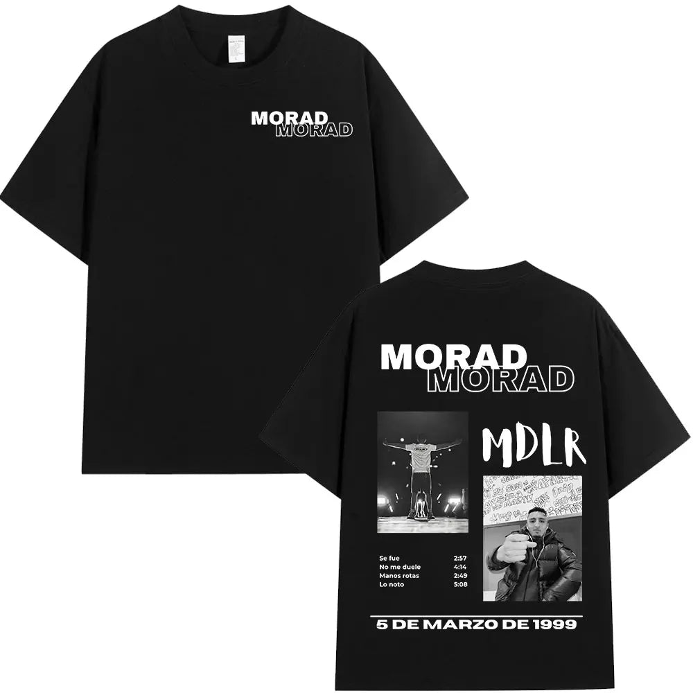 Rapper Morad M.D.L.R Graphic T Shirts Men Women Fashion Vintage T-shirt Cotton Casual Oversized Short Sleeve T-shirts Streetwear