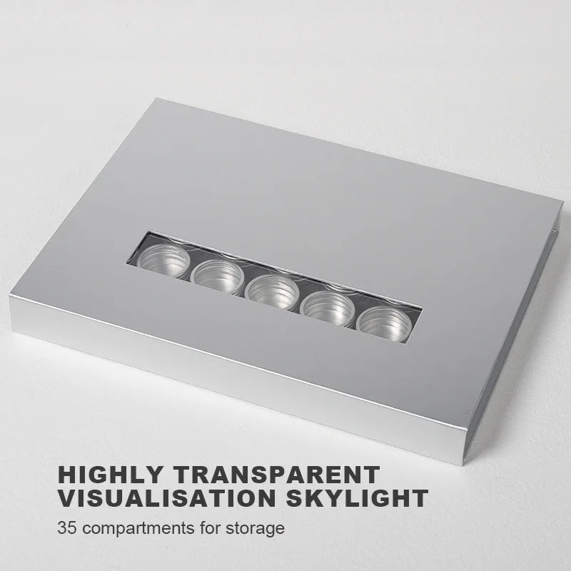 Multifunctional Silver Aluminum Empty Cans Cosmetic Container Lip Balm Nail Art Makeup Cream Jar Storage Box Nail Supplies