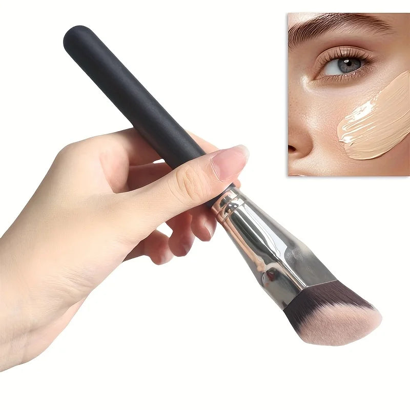2 PCS Makeup Brushes Rectangular Foundation Brush & Concealer Brush for Contouring, Blending, Powder/ Foundation Application