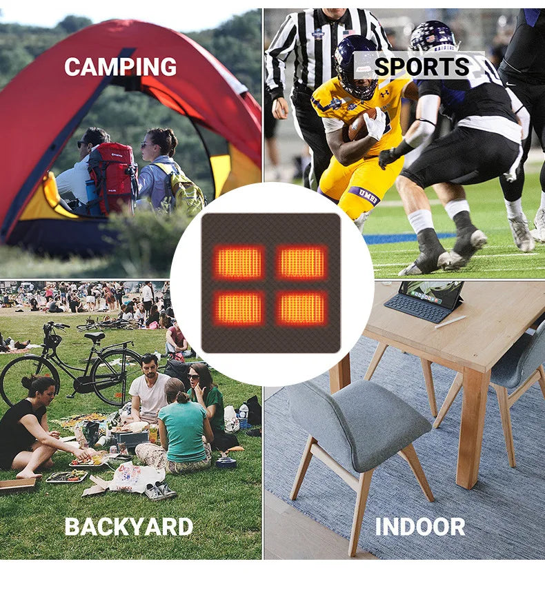 5V USB Sleeping Electric Heating Pad Heated Cushion Cold Resistant 3-Level Temperature for Outdoor Camping Heated Electric Mat