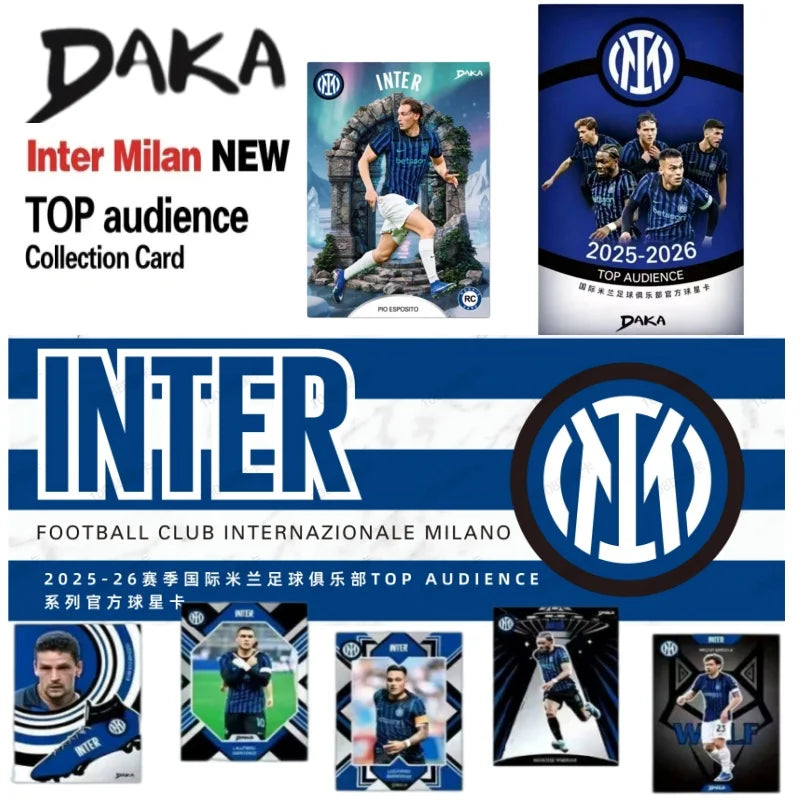 NEW 2025-2026 Daka Inter Milan Football Collection Card Real Madrid Barcelona Manchester Juventus Ale Star Player Signature Card