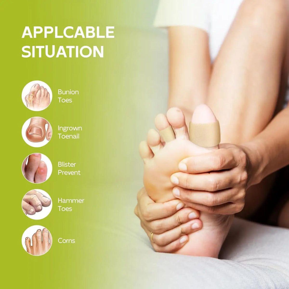 1Pcs Sumifun Foam Toe Separator Finger Protector Toe Cushion Tubes Sleeves for Bunion Corns Blisters Calluses Foot Care Tool