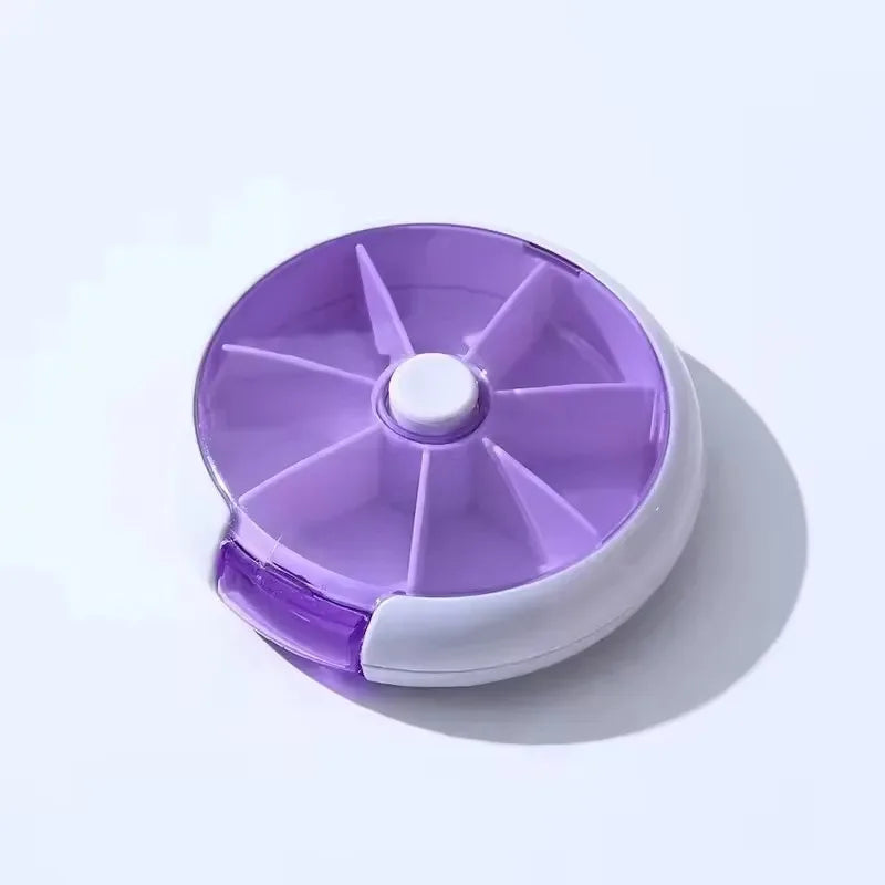 Portable Pill Box Weekly Rotating Split Fruit Points Drug Carry With You Mini Medicine Boxs Medicine Travel Pillbox