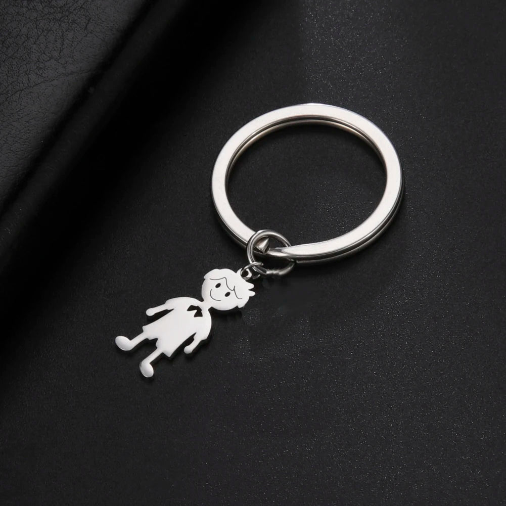 Couple Friend Custom Key Chain Personalized Keychain Family Name Gift For Women Men Father Mother Stainless Steel Charm Jewelry