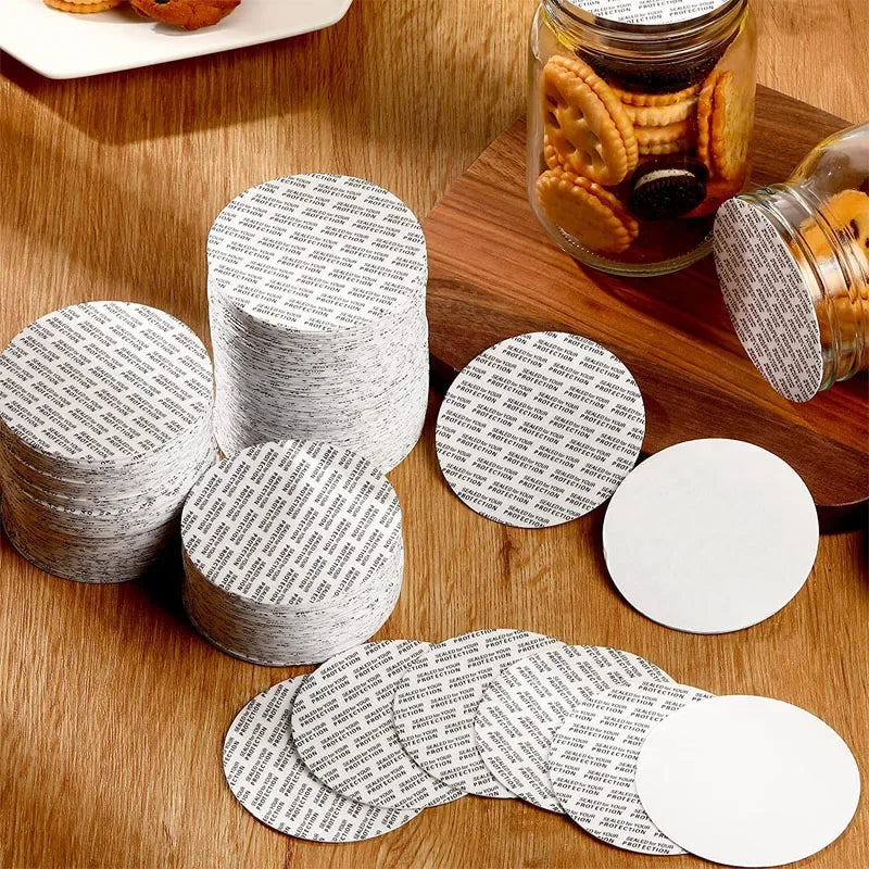 100PCS 20-101mm Foam Pressure Sensitive Gasket Sealing Gasket Suitable Self-Sealing Caps for Cosmetics Bottles Pots Food Cans