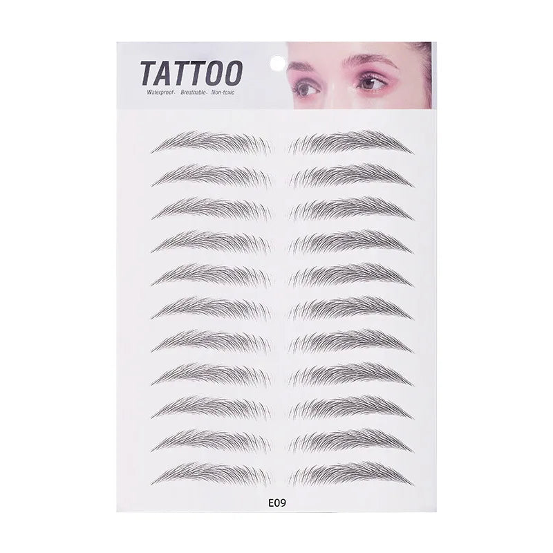 10pcs Eyebrow Tattoo Sticker Waterproof Eyebrow Templates Tools Cosmetics Professional Makeup Eye Brow Shaper Eyebrows Sticker
