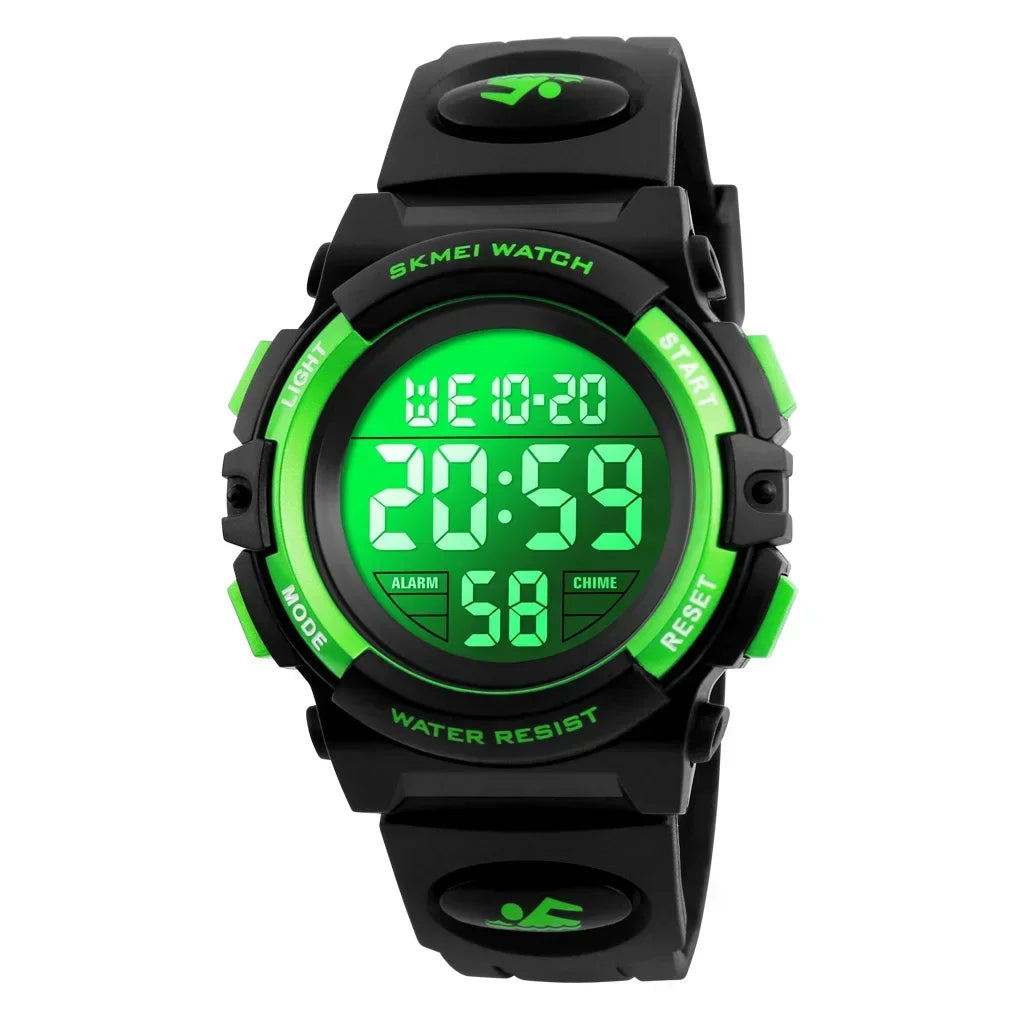 Skmei 1266 Timing Digital Children's Watch Boys and Girls' Alarm Clock 5Bar Waterproof Children's LED Watches 1258 1689 1999