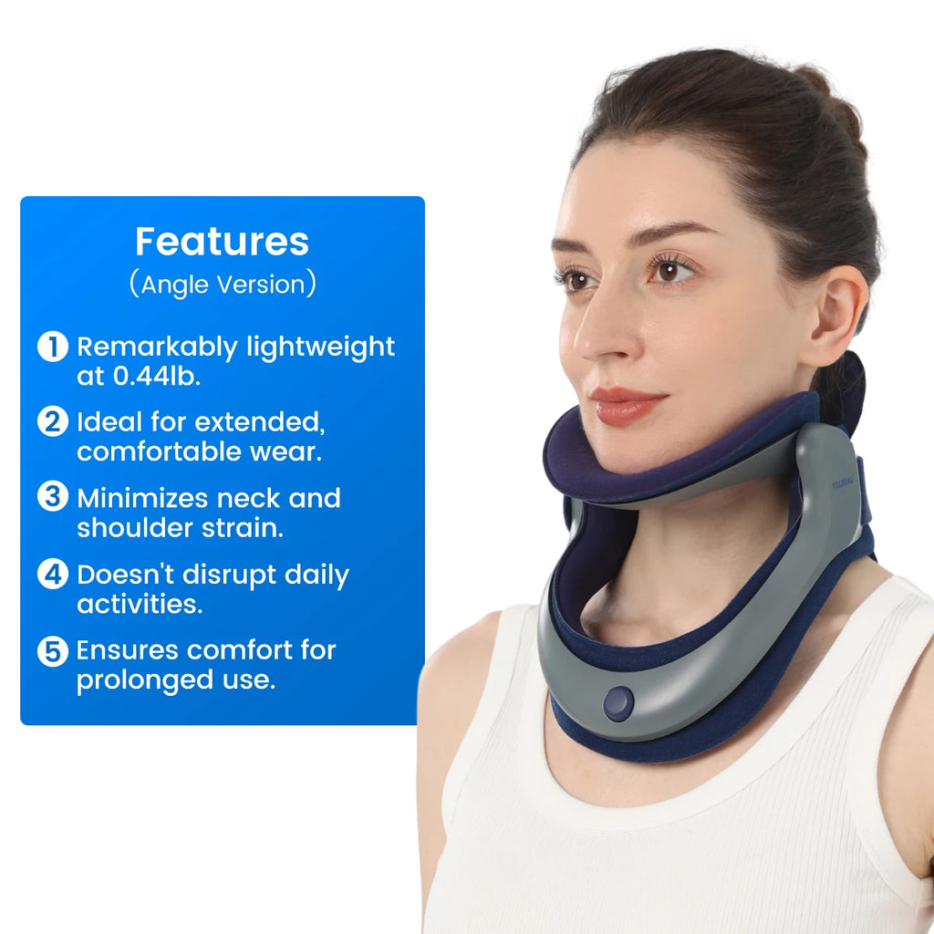 VELPEAU Neck Traction Device for Spine Pressure and Pain, Adjustable Neck Stretcher, Cervical Posture Corrector