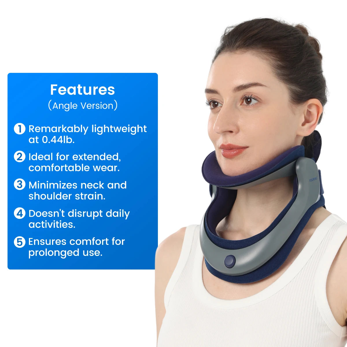 VELPEAU Neck Traction Device for Spine Pressure and Pain, Adjustable Neck Stretcher, Cervical Posture Corrector