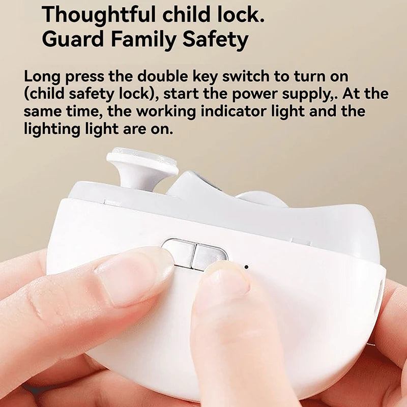 2-in-1 Fully Automatic Nail Polisher And Clipper Portable Trimming And Polishing Tool for Easy Nail Care