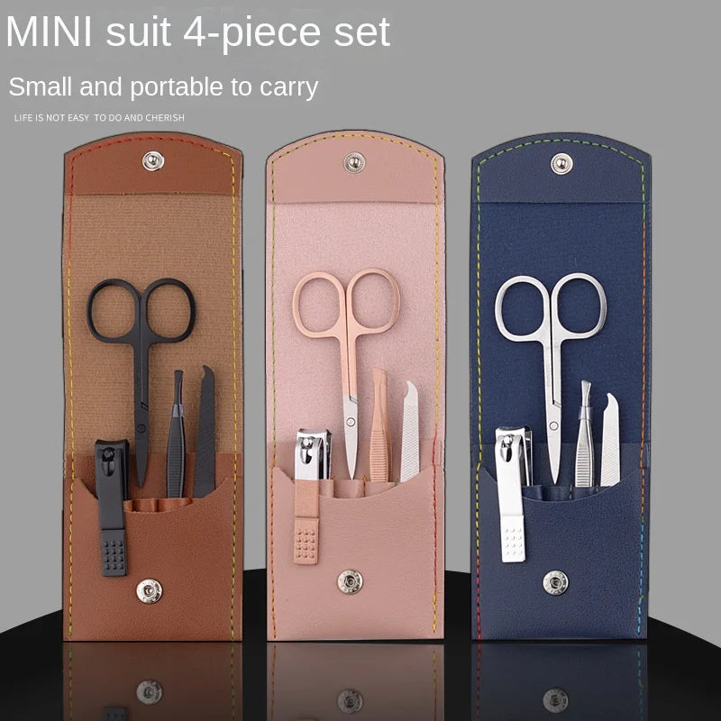 4-Piece Nail Clipper Set for Manicure and Pedicure, Nail Scissors, Foot Nail Grooming Gift, Beauty Pliers