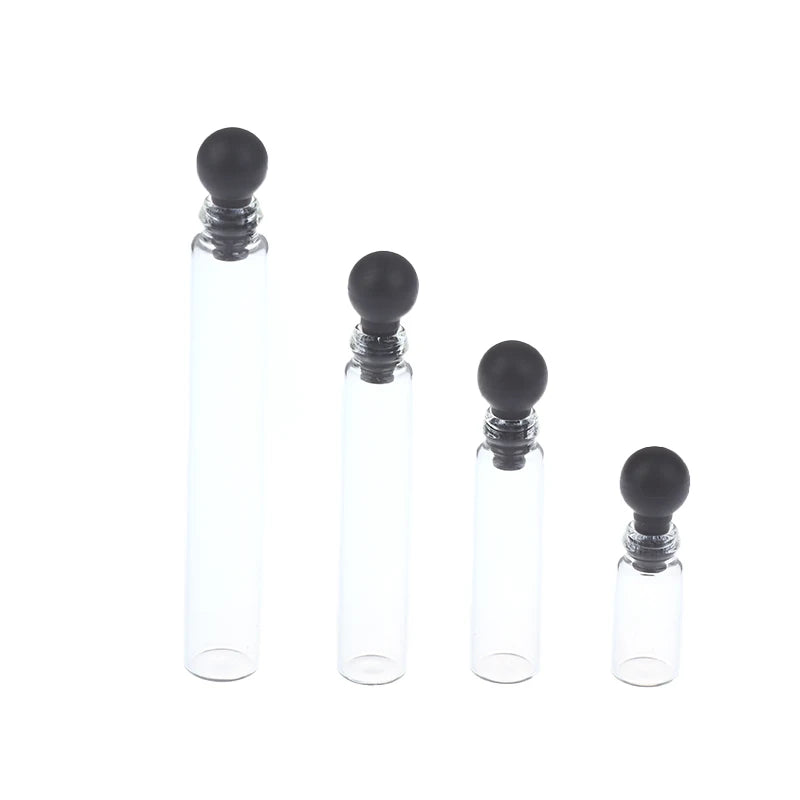 10pcs 0.5/1/2/3ml Empty Mini Glass Perfume Small Sample Vials Bottle Laboratory Liquid Fragrance Test Tube Empty Perfume Bottle