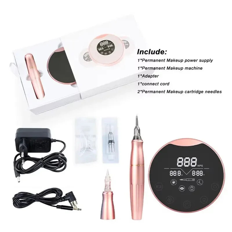 Biomaser P90 Dermografo Digital Tattoo Permanent Makeup Machine Pen/microblading Machine Set For Universal Cartridge Needle