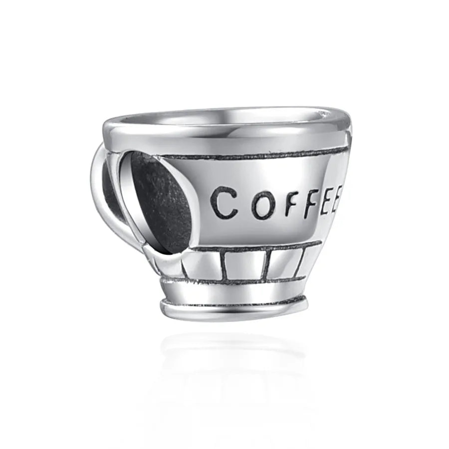 Hot Selling 925 Silver Cup,Coffee Cup,Beer,Bead Pendant Suitable European Original Bracelet DIY Accessories,Exquisite Jewelry ﻿
