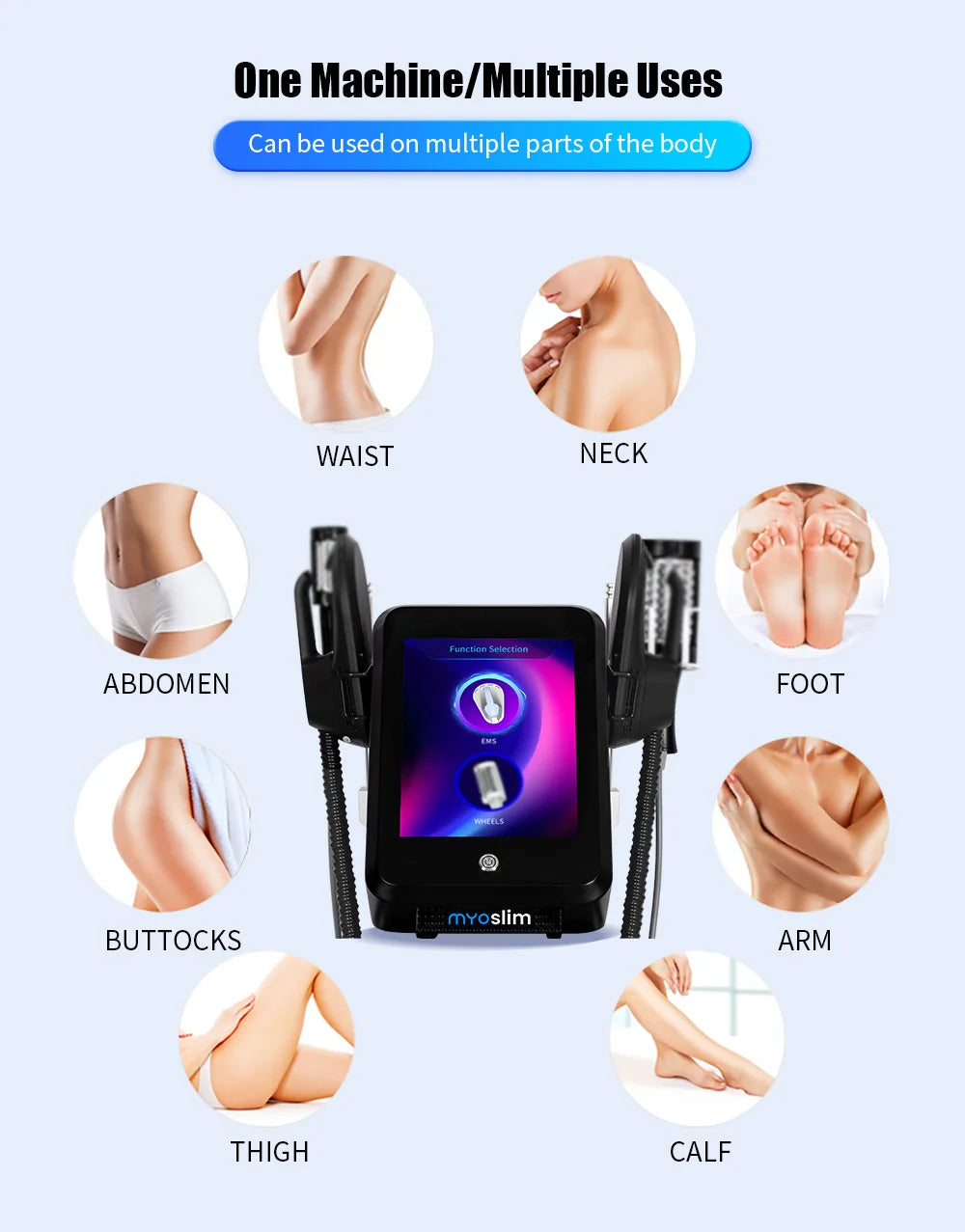 Professional EMS Inner Ball Roller Slimming Massager Machine 360 Rotating Cellulite Reduction Body Sculpting Skin Lifting