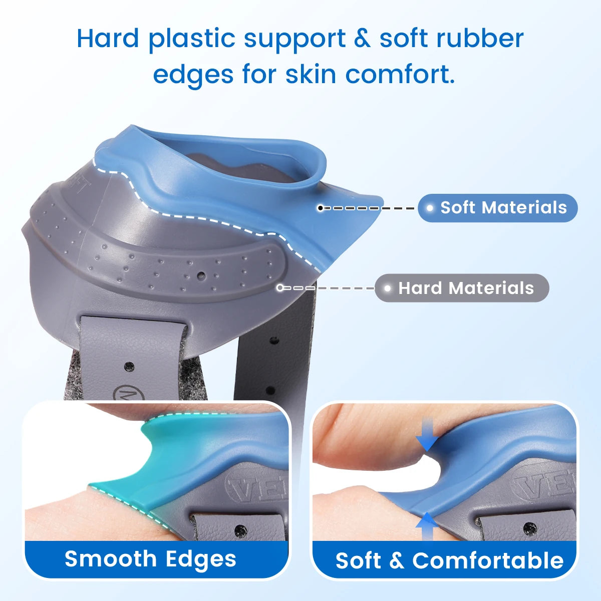 VELPEAU CMC Thumb Brace with Shape-memory Restriction Splint, Thumb CMC Joint Stabilizer for Thumb Basal Arthritis Pain