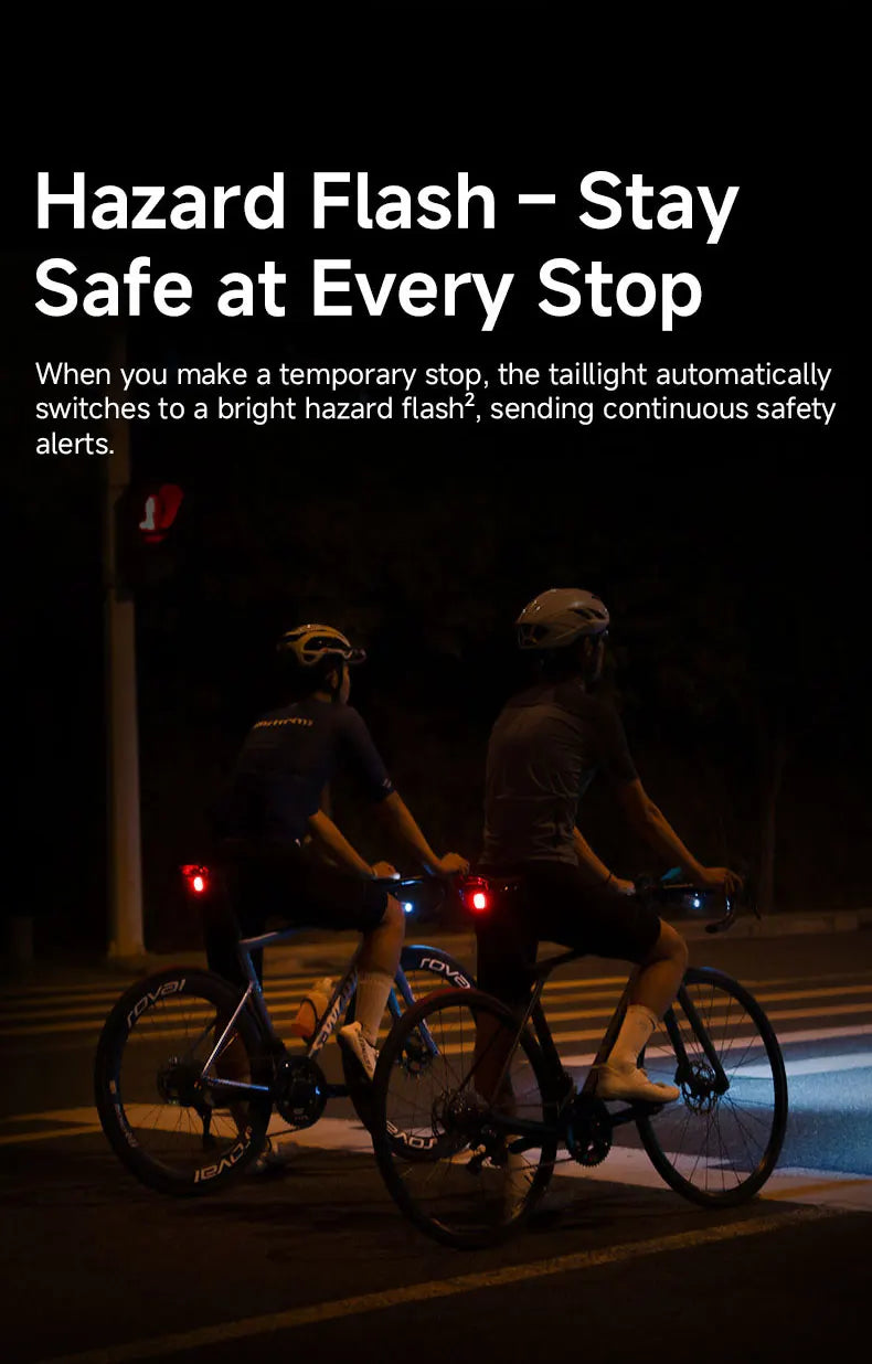 iGPSPORT TL50 Bike Tail Light Rear Bike Light Di2 Control 6 Light Mode Automatic Brake Sensing USB Rechargeable