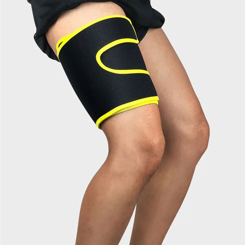 1Pcs Thigh Support Brace Adjustable Compression Thigh Sleeve with Non-Slip Nylon Button for Sore Hamstring, Groin & Quad Support
