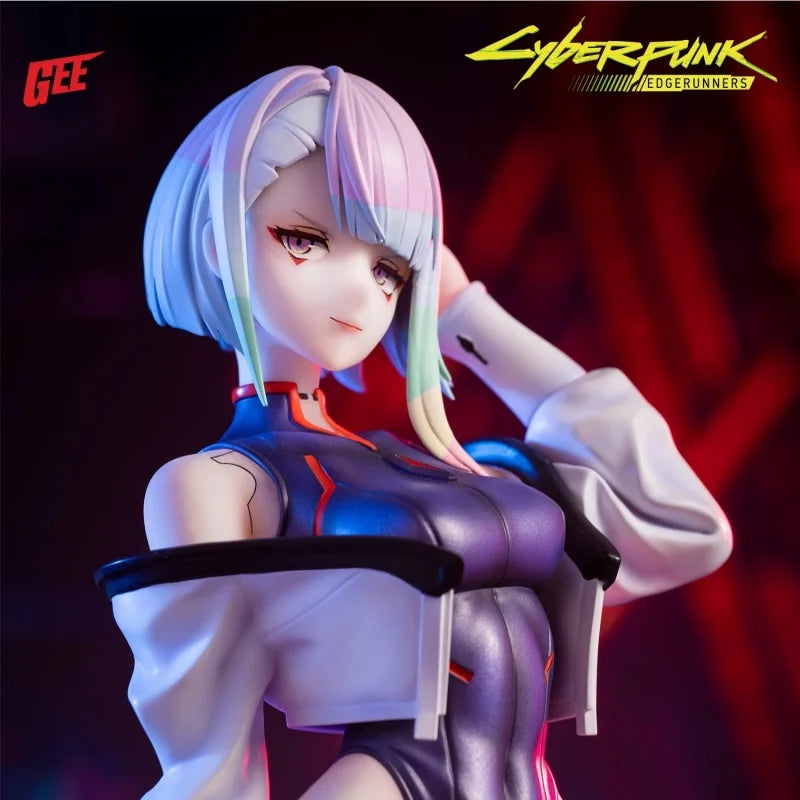 In Stock 24cm Cyberpunk: Edgerunners Lucy 1/7 Static Figurines Bookshelf, Desktop, Computer Case Decoration Collection Gift