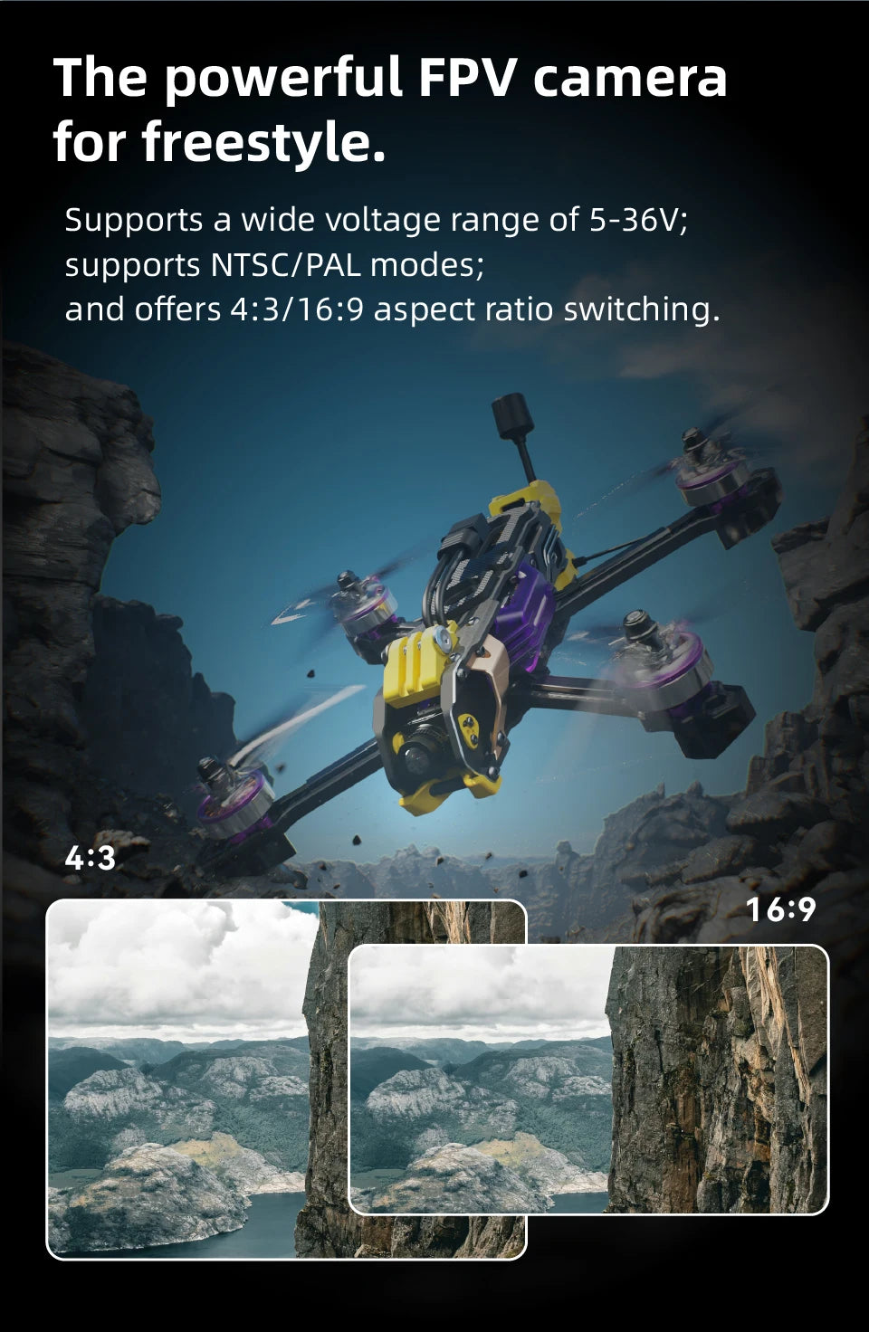 RunCam Phoenix 2 SP V3 V4 V5 Camera 5-36V Screen Ratio 4:3/16:9 Available 19*19mm Night View for RC FPV Racing Drones Quadcopter