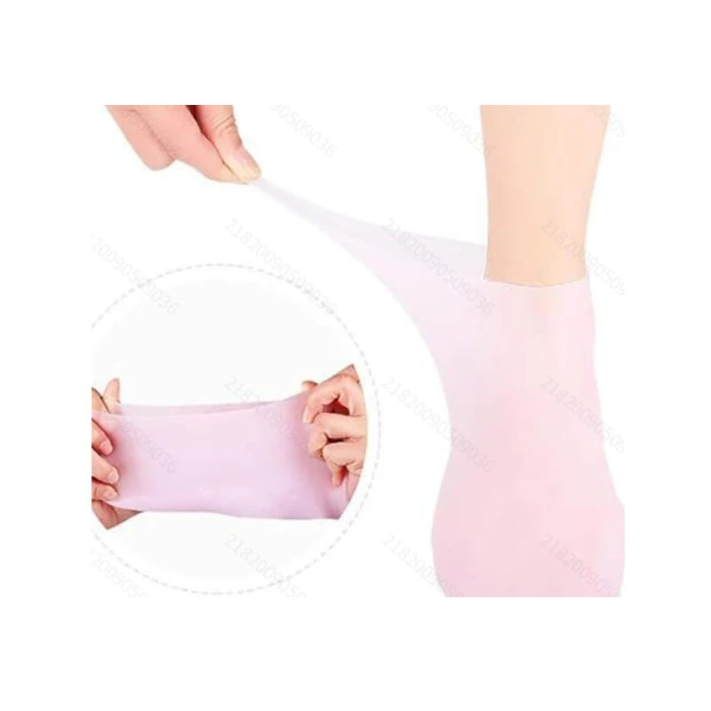 1pair Silicone Socks Moisturise And Prevent Cracks And Soften Calluses And Cornsfoot Maskbeach Socksprotective Foot Covers