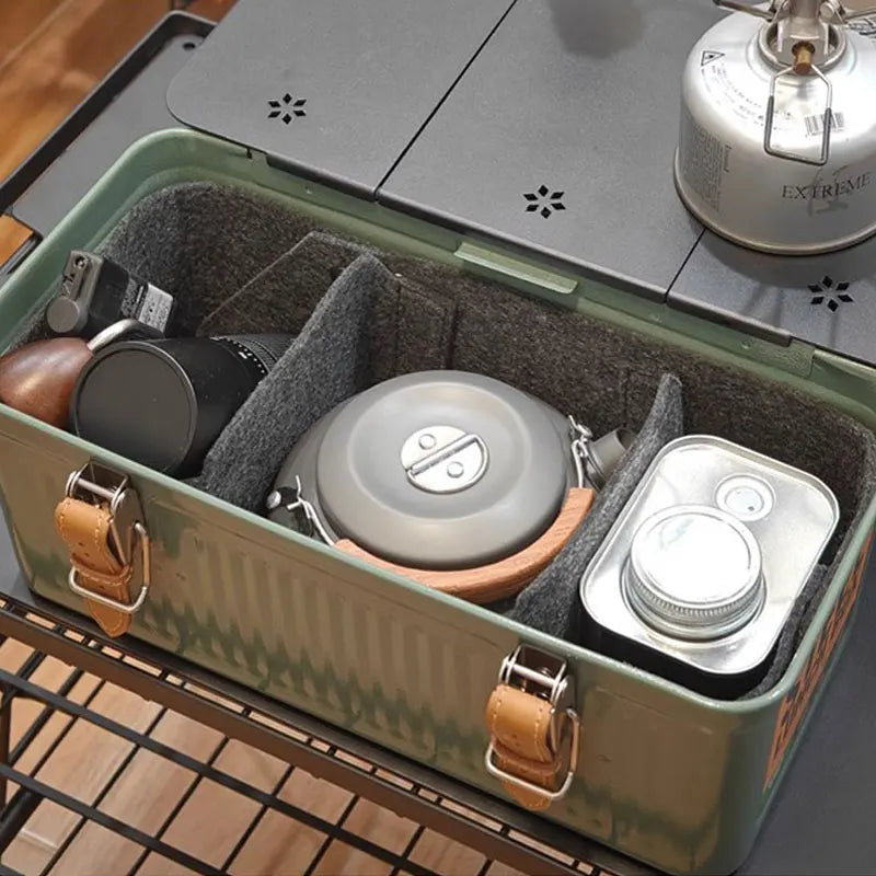 For Stanley Lunch Box 9.4L Accessories Set Handle Cowhide Cover Ultralight Aluminum Alloy Table Top Hanging Rack Felt Lining
