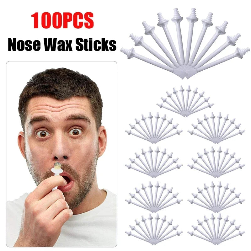 Painless Nose Waxing Wax Kit 50g-1000g for Men & Women with Wax And Applicators Easy Tool for Clean Nose Hair Removal