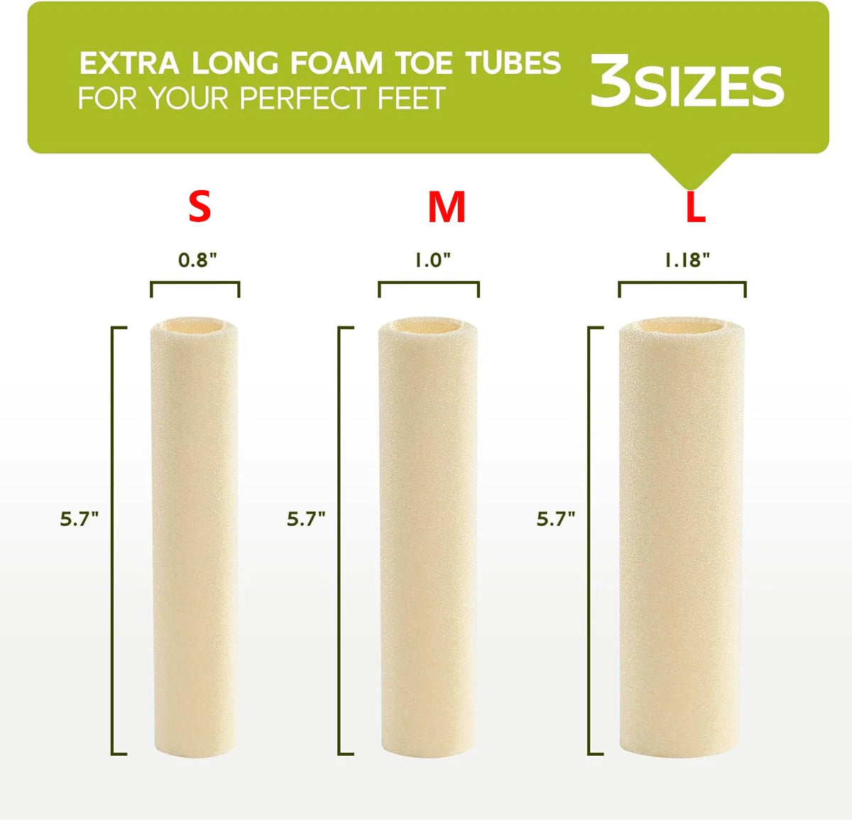1Pcs Sumifun Foam Toe Separator Finger Protector Toe Cushion Tubes Sleeves for Bunion Corns Blisters Calluses Foot Care Tool