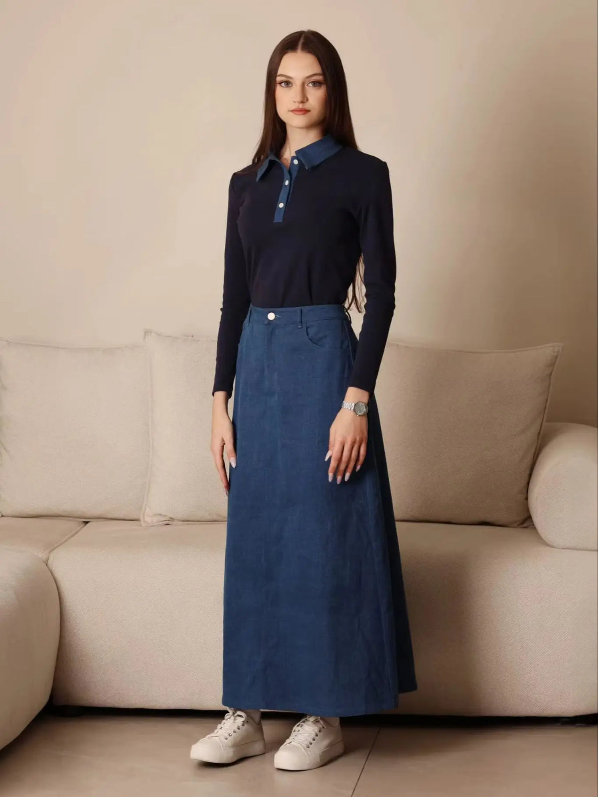 Mali's 2026 SS Women Clothes Elegant Polo Shirts Full Sleeves Boutique Top Fashion Lady Long Skirt High Quality Clothing