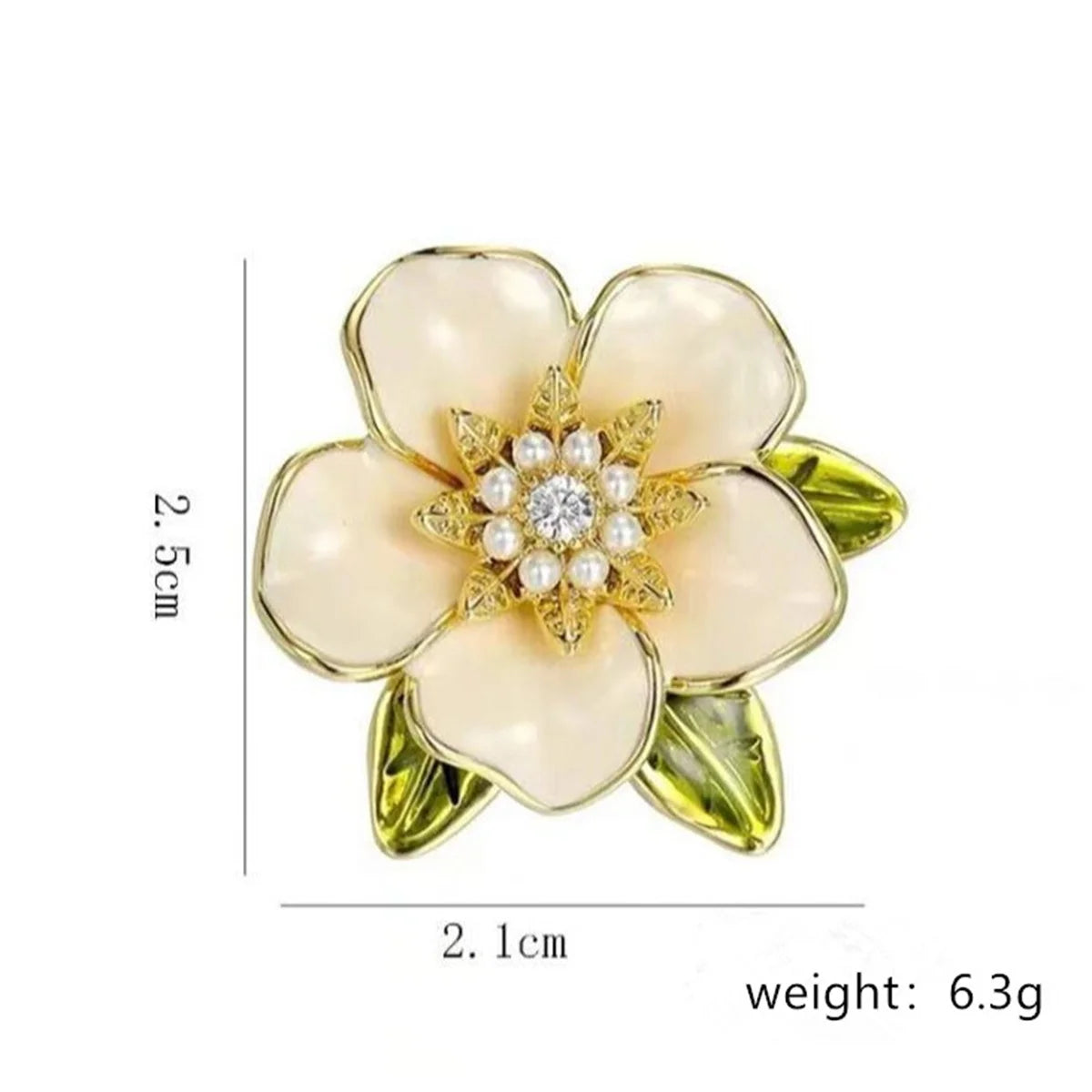 1Pc Temperament Gardenia Brooch For Men's Fashionable And Versatile Women's Exquisite Jewelry, Birthday Party banquet Gift 2024
