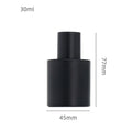 8pcs Matte Black Perfume Refillable Bottle Crimp Pump Atomizer Mist Spray Luruxy Round Empty Fragrance Glass Bottles 30ml 50ml