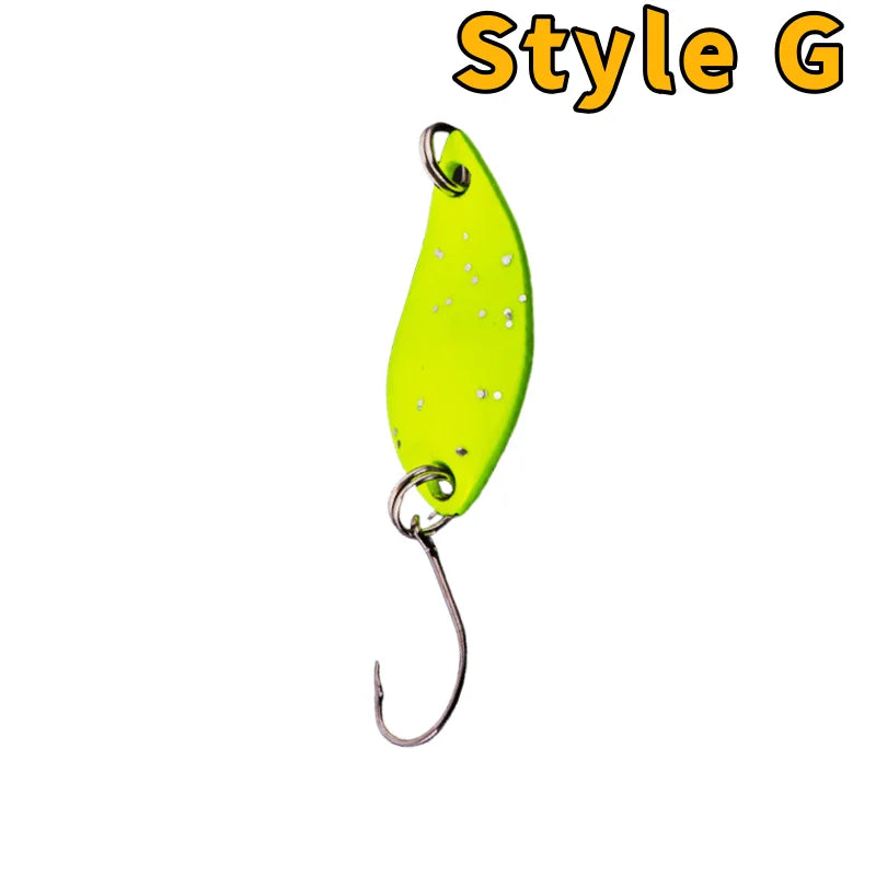 12-1PC Trout Bait Metal Spoon Fishing Lure Wobbler Casting Jigging Tackle Accessories Pesca Multi-color Long-casting Lure Bait