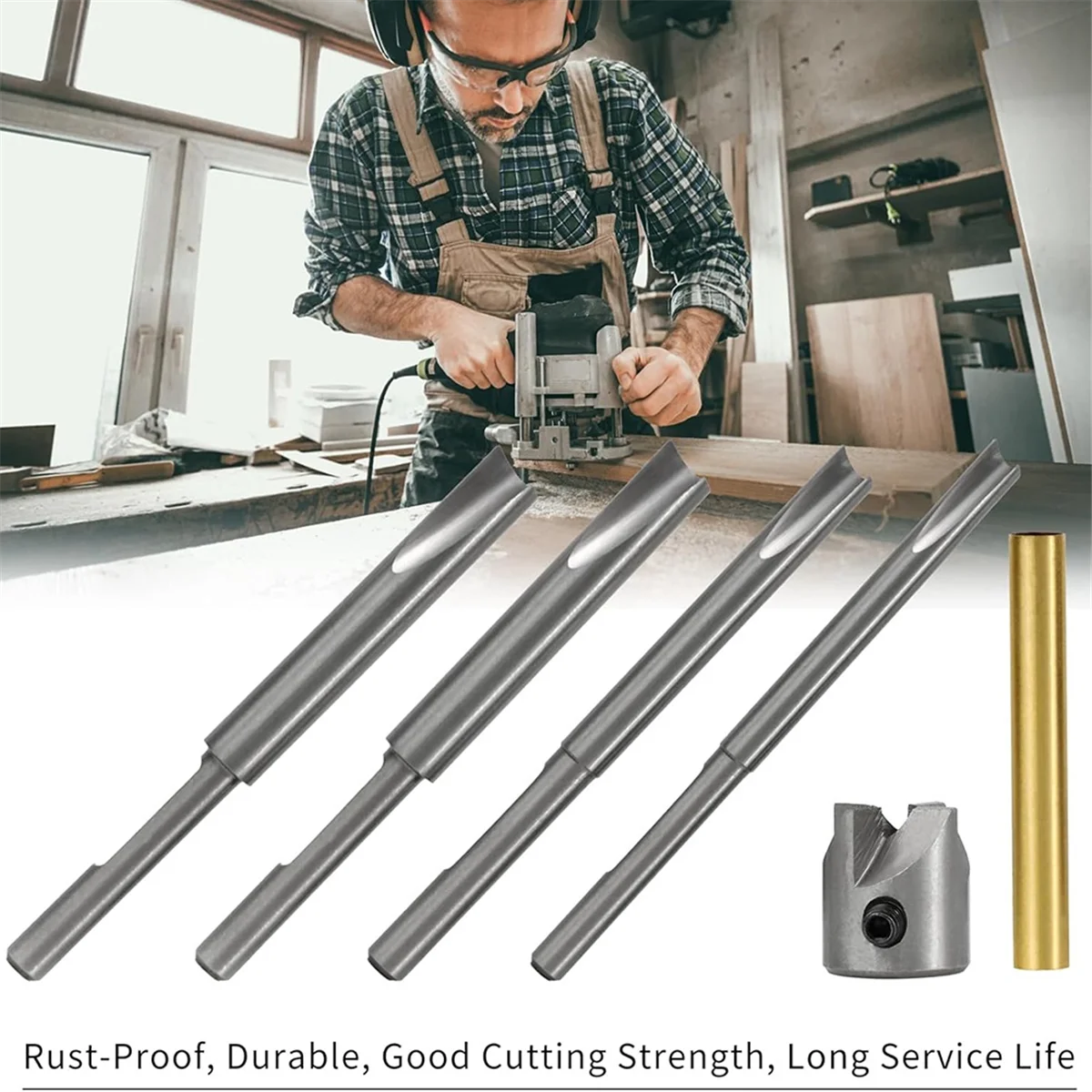 ABKY-7Pcs Pen Mill Set, Pen Barrel Trimming System with Pilot Cutter Shafts, 7mm, 8mm, 3/8 Inch, 10mm Mill Trimmer Set