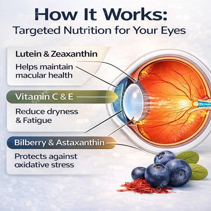 15 in 1 Advanced Eye Formula Lutein Capsules Eye Vitamin and Mineral Supplement with Lutein Zinc, 60 Count