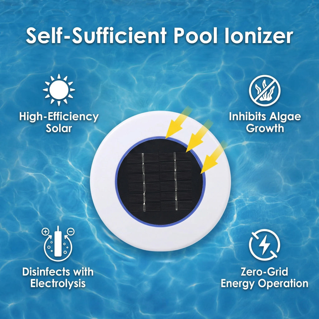 Solar Pool Purifier Chlorine-Free Water Processor Solar Pool-Ionizer Water Algae Inhibition Tools Swimming Pool Cleaning Tools