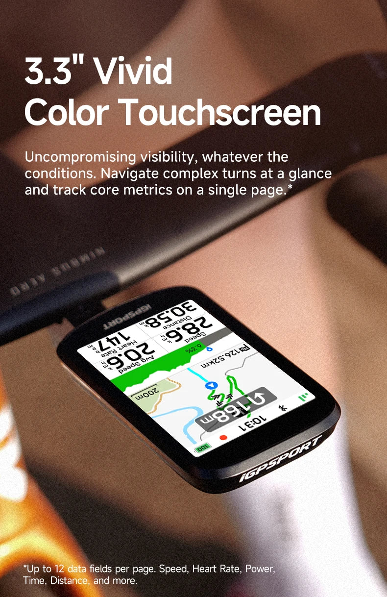 iGPSPORT BSC500 Touchscreen Bike Computer GPS Cycling Global Map Navigation Wireless Cycling Computer with Digital Bike Bell
