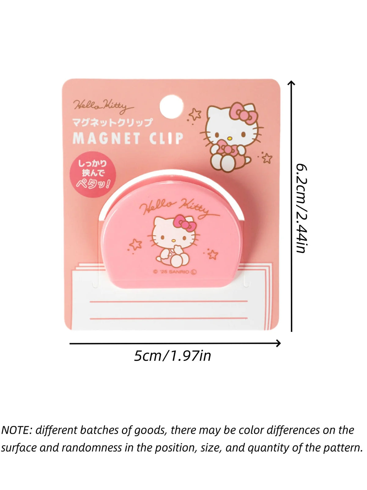 1pc Sanrio Hello cute kitty Kuromi Cinnamoroll Cartoon Refrigerator Magnet Paper Clip Cat Memo Organizer