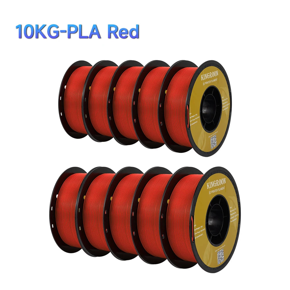 KINGROON 10kg MIX PLA Filament 1.75mm Spool Wire Plastic For 3D Printer Material +/-0.02MM Vacuum Packaging 3D Printing Filament