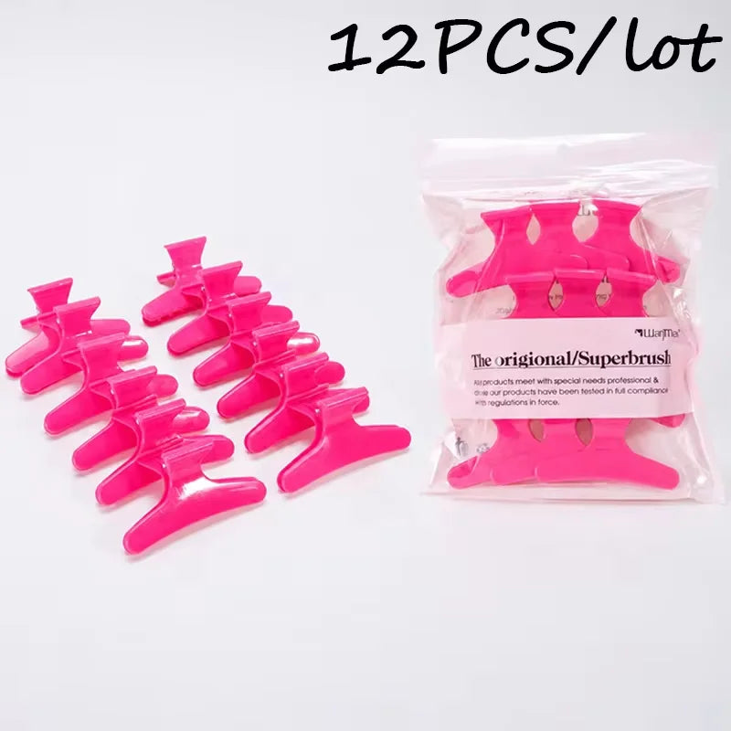 12pcs/lot Butterfly Clips Styling Holding Tools Lightweight Portable Hairpins for Women Girl's Simple Hairdressing Hair Tools