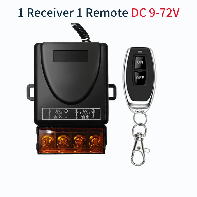 AC 75-220V DC 9-72V RF433Mhz Wireless Remote Control Switch 12V 24V 110V 220V 30A Relay Receiver for Water Pump Motor LED Light
