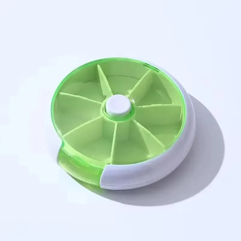 Portable Pill Box Weekly Rotating Split Fruit Points Drug Carry With You Mini Medicine Boxs Medicine Travel Pillbox