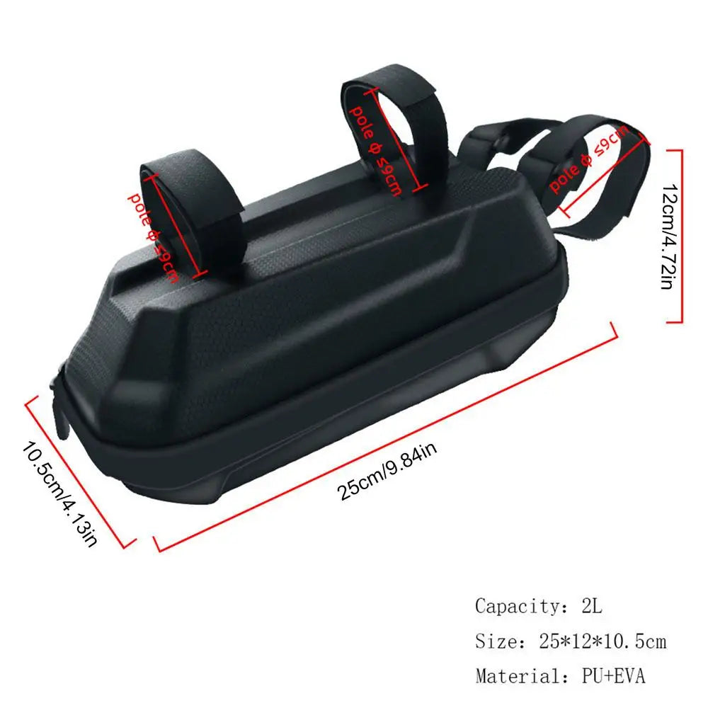 Waterproof Electric Scooter Handlebar Bag 2L E-Scooter Front Storage Bag Heavy-Duty Reflective Hanging Case for Travel Camping