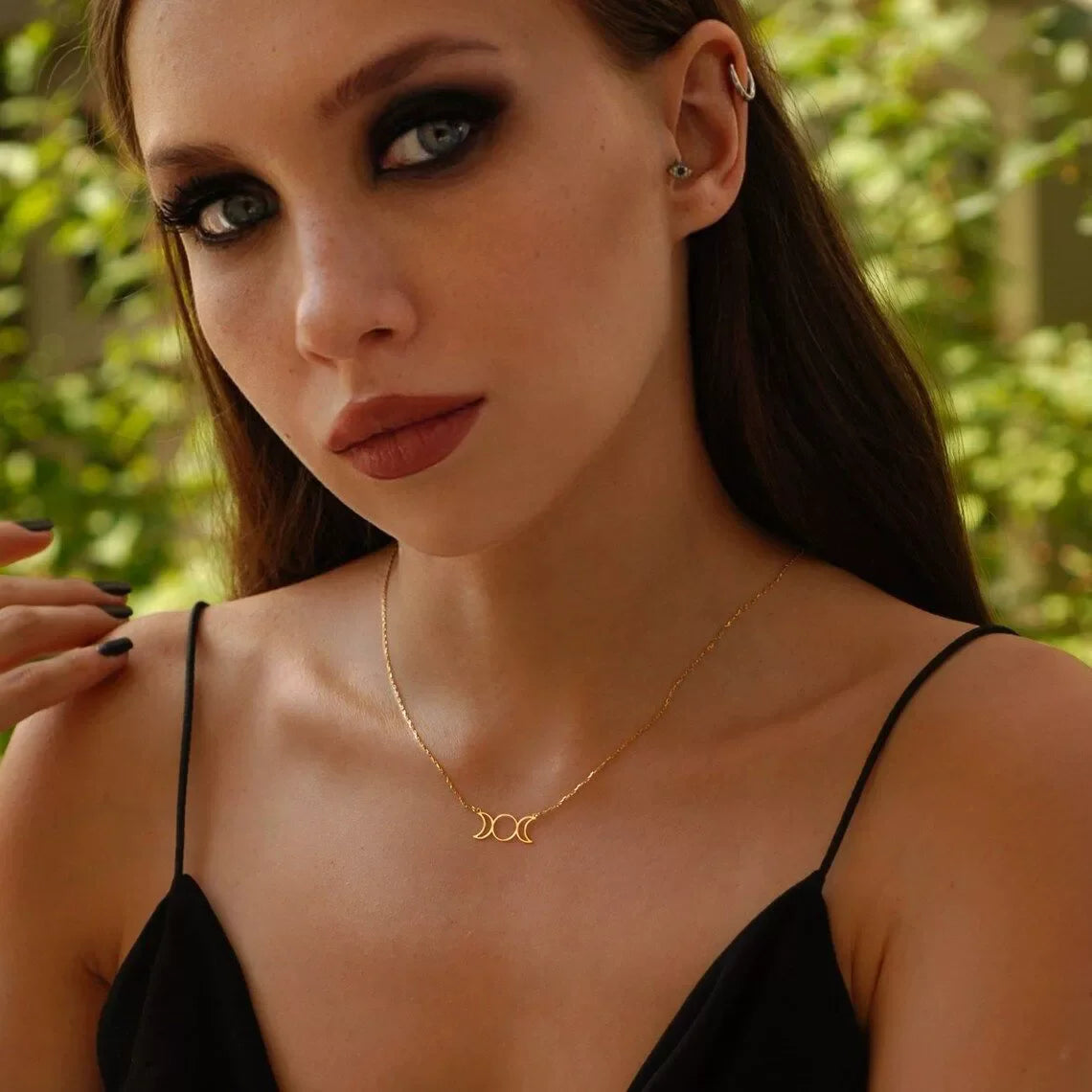 March Goddess Hecate Necklace for women, men stainless steel witch knot Greek mythology chain jewelry