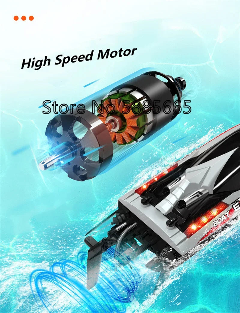 70KM/H High Speed Remote Control Boat RC Speedboat  200M Nesting Unhook Capsized Reset Waterproof Racing Induction RC Boat Toy